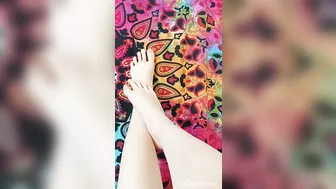 Playing with my feet and soothing my legs - milkymaeve