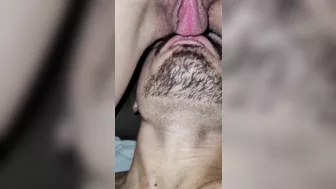 Licking pussy with big lips