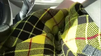 Stroking my cross dressing cock while driving at high speed is a skirt