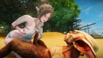 Big Breasts Elf Mama Fucked by Goblin Surrender Service Seeding Sex 3D Hentai NSFW NTR Part 8