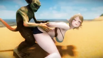 Big Breasts Elf Mama Fucked by Goblin Surrender Service Seeding Sex 3D Hentai NSFW NTR Part 6