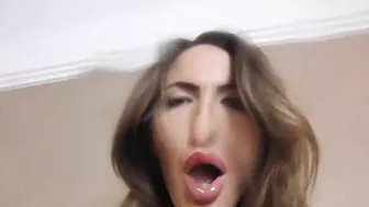 Lick the spit from my tits POV Spitting Timea