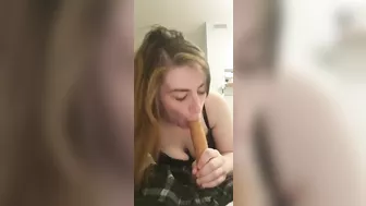 Sucking big cock