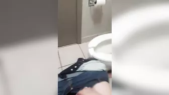 Masterbating in the bathroom