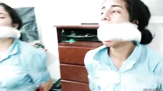 Latina Schoolgirls Massively Gagged