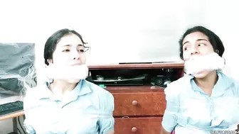 Latina Schoolgirls Massively Gagged