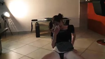 Shacking my petite ass and cunt in pigtails