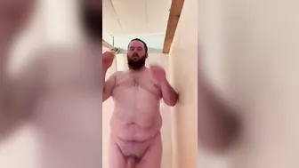 Chubby dad shower