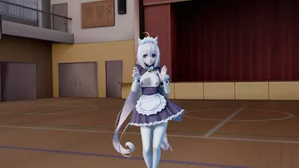 A cute student danced in cosplay with bare breasts, not realizing that her classmate was watching her