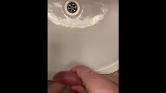 Wanking at the sink