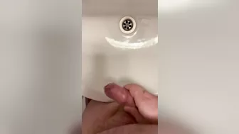 Wanking at the sink