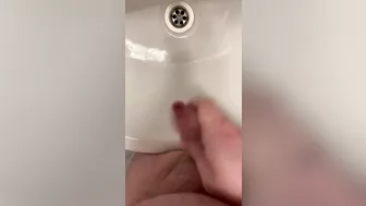 Wanking at the sink