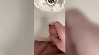 Wanking at the sink