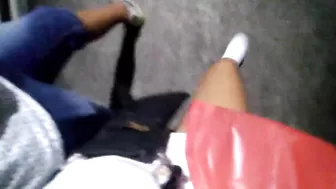 latina teen sucking outside and being fucked in public on the bridge