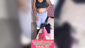 Sexy stepmum after working out