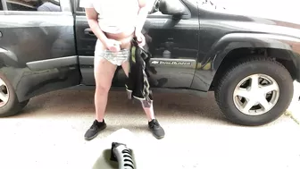 Public Diaper jerk-off