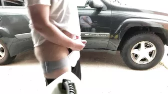 Public Diaper jerk-off