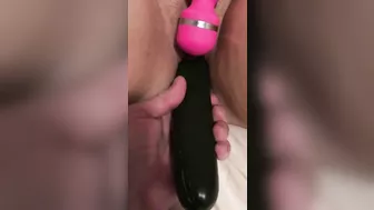 Lindsey Phillips from Novo with cucumber and vibrator