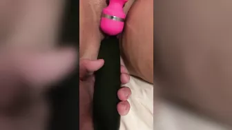 Lindsey Phillips from Novo with cucumber and vibrator