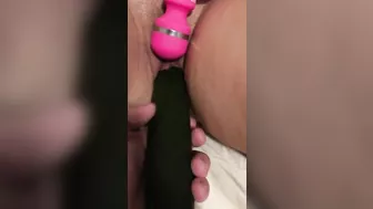 Lindsey Phillips from Novo with cucumber and vibrator