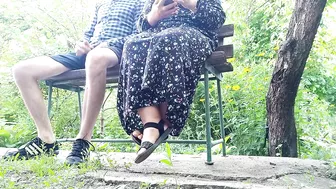 Naughty MILF is horny enough to make a homemade porn video outdoors