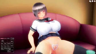 [3D HENTAI]巨乳の女子高生と変態SEX