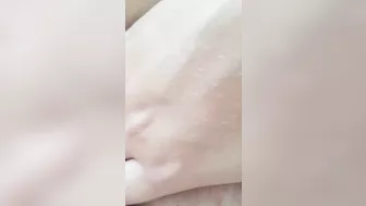 Masturbating after cumshot creampie pussy at midday