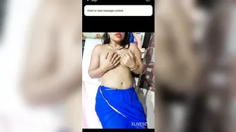 Desi Indian bhabhi self boobs press